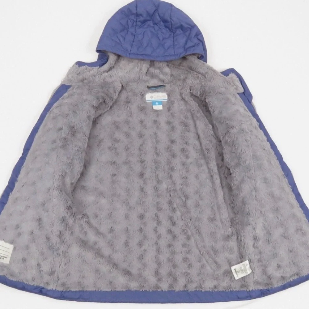 Girls Columbia Sherpa-Lined Jacket – Size Large – Purple - Picture 2 of 5